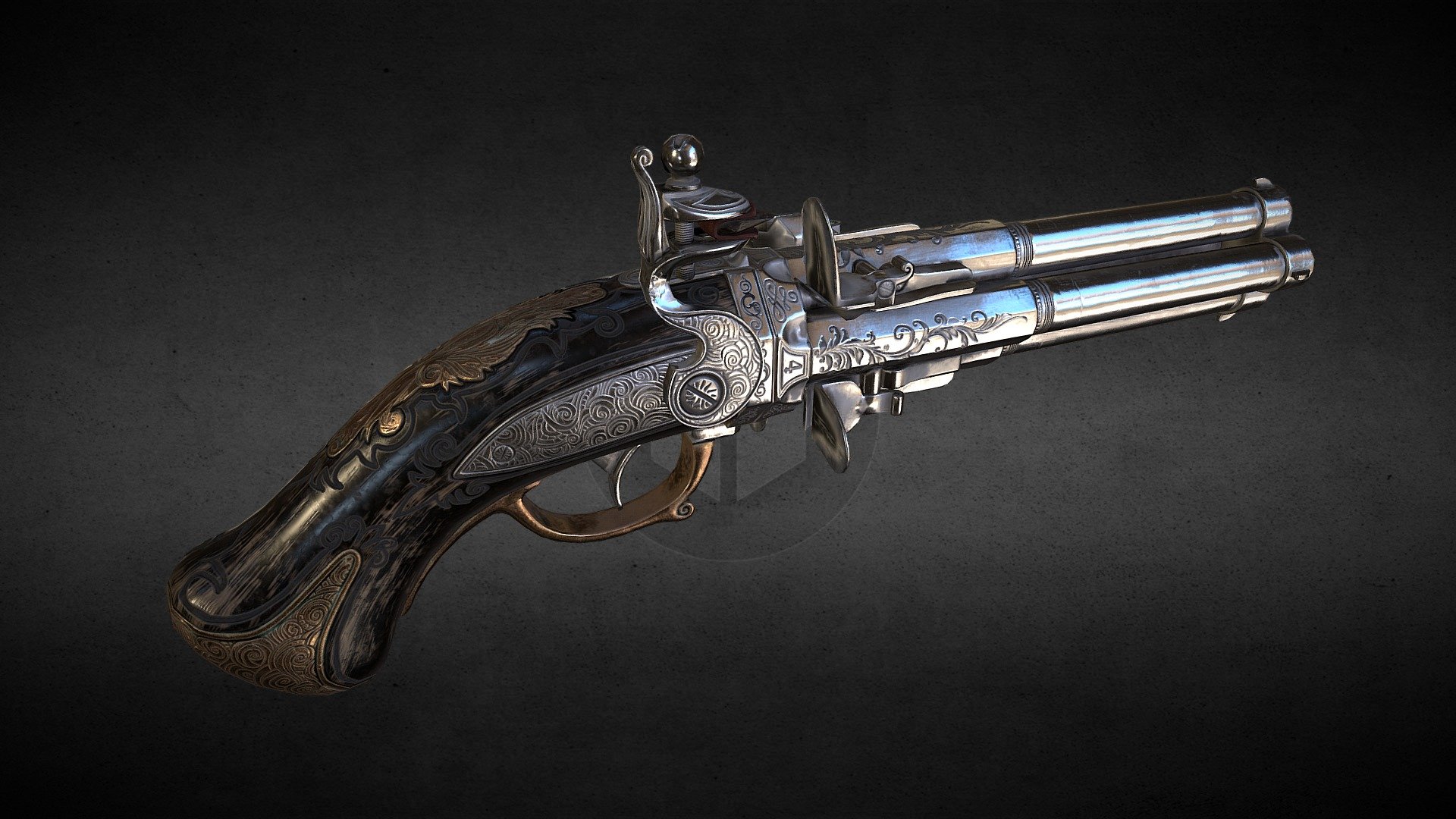 Flintlock pistol "Night Quartet"