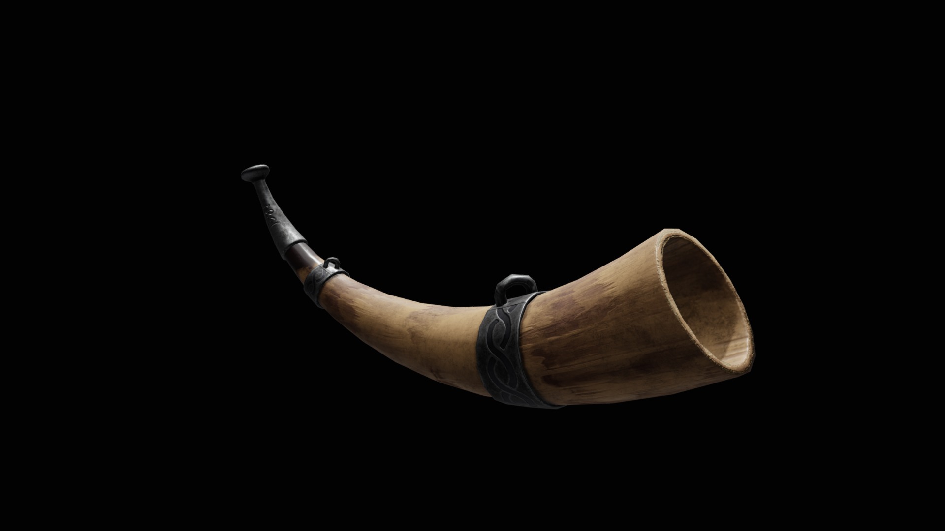 3D model Viking Warhorn - This is a 3D model of the Viking Warhorn. The 3D model is about a hand holding a ball.