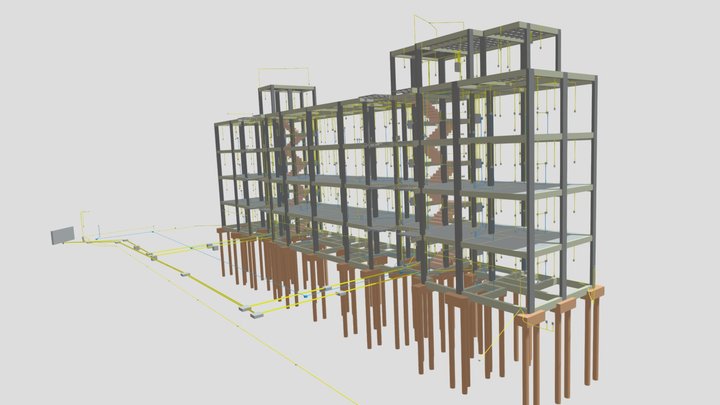 PARQUE DOS LAGOS ESTRUTURAL/ELÉTRICO 3D Model