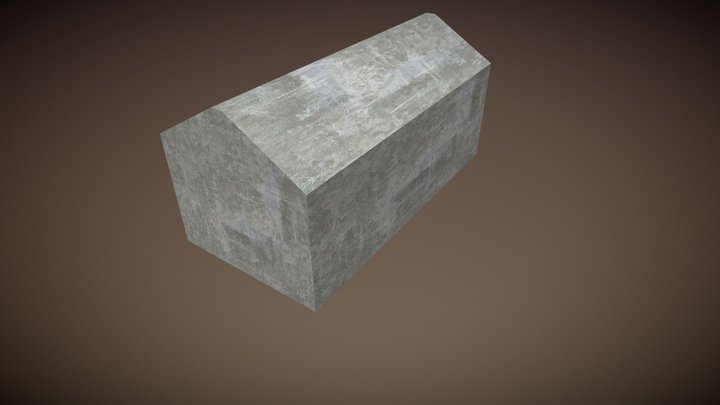 BetonBlock (Standard 2.5' x 2.5' x 5' - W) 3D Model
