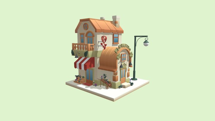 Flower Shop 3D Model
