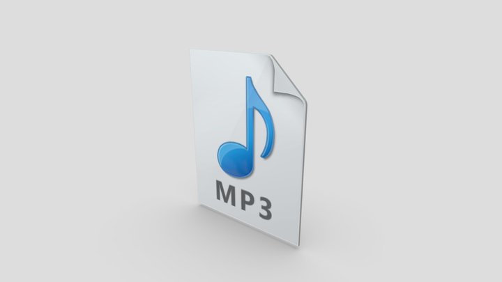 Windows 8 .mp3 File 3D Model