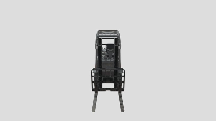 Toyota forklift low poly 3D Model