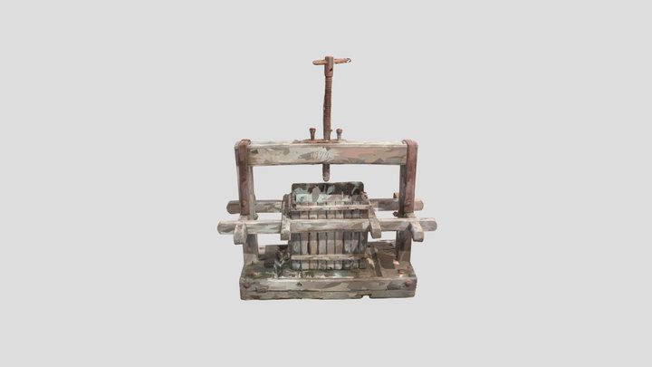 Szőlő prés - Wine press 3D Model