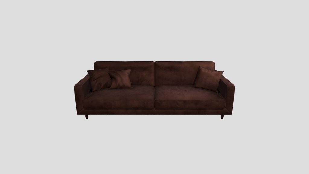 Rustic Brown Leather Sofa
