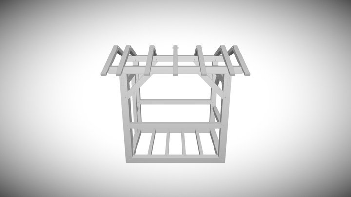 Tiny Timber Frame 3D Model