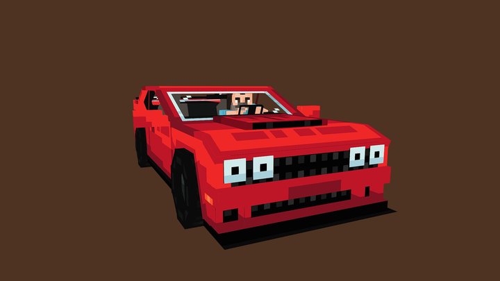 Minecraft Car 3D Model