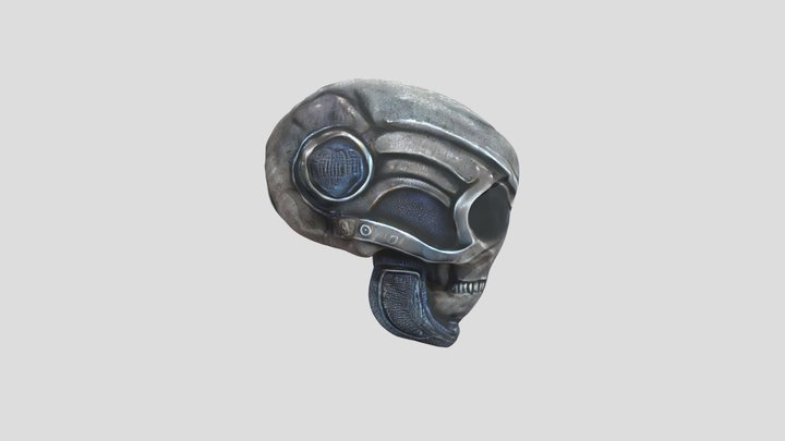 Alien Cyborg Skull Borgs 3D Model