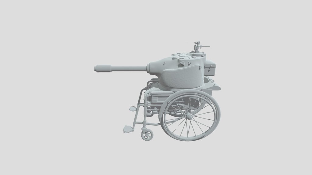 Tank on a Wheelchair