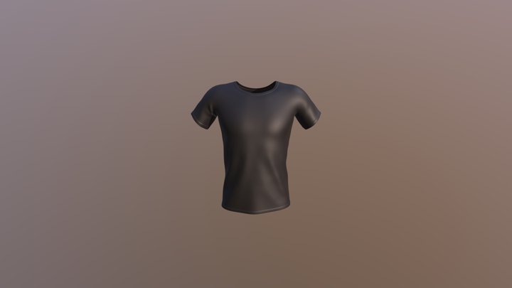 Tshirt-black 3D Model