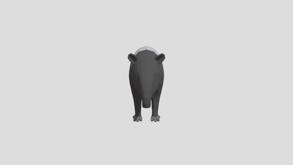 Low Poly Tapir