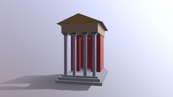 Tempio anfiprostilo in stile dorico 3D Model