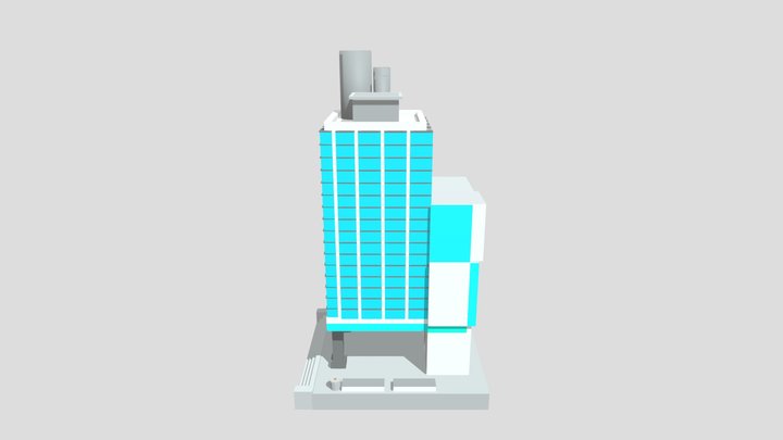 Skyscraper Low poly 3D Model