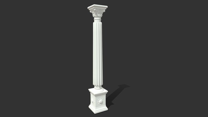 Mohamed Ali mosque Column 3D Model