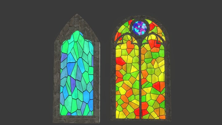 Stained Glass Windows 3D Model