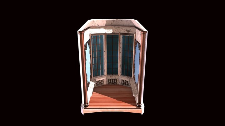Photo zone in the Rococo style 3D Model