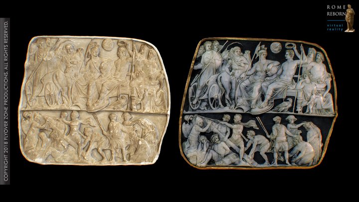 3D rendering of Gemma Augustea cameo