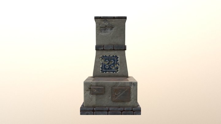 Brick Stove 3D Model