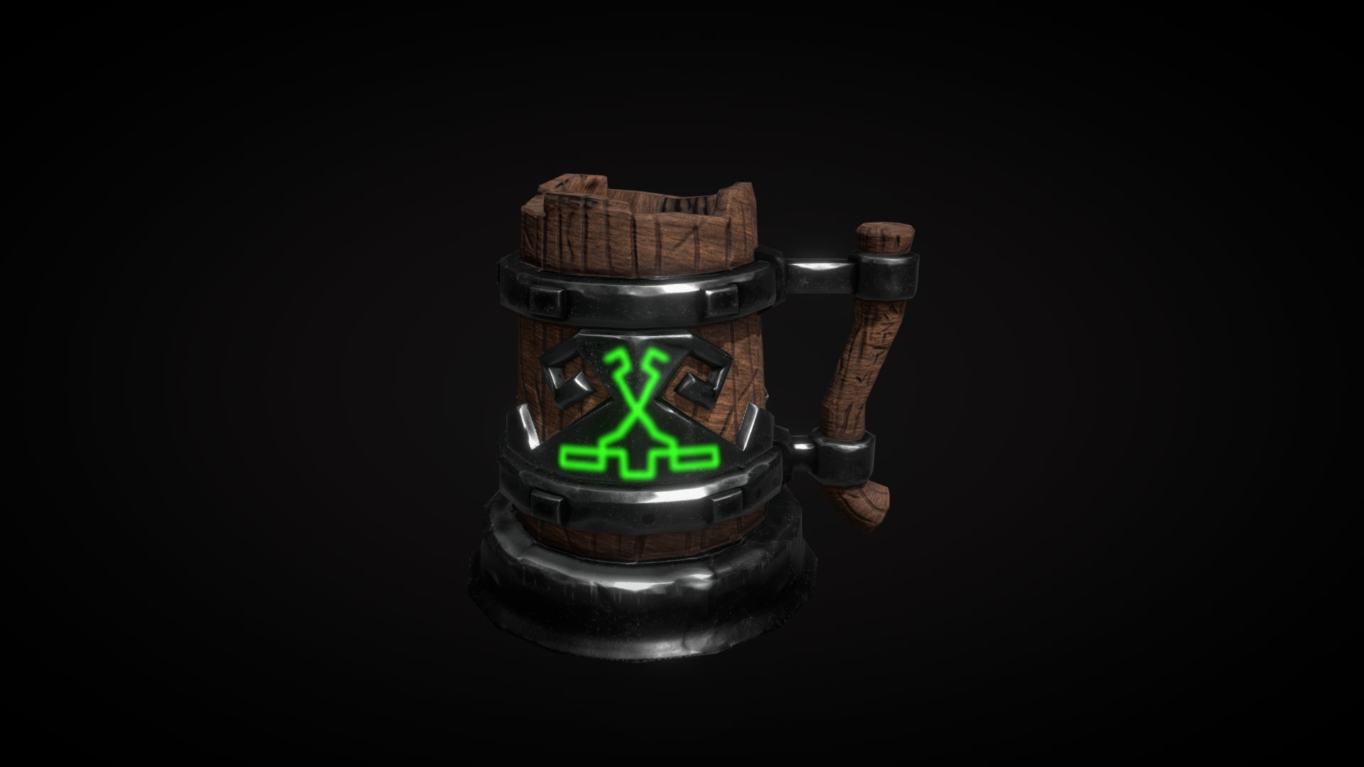 3D model Demon Hunter Blood - This is a 3D model of the Demon Hunter Blood. The 3D model is about a watch with a green face.