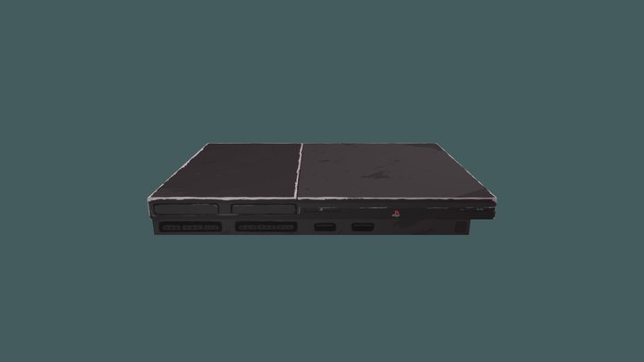 PS2 Slim low poly 3D Model