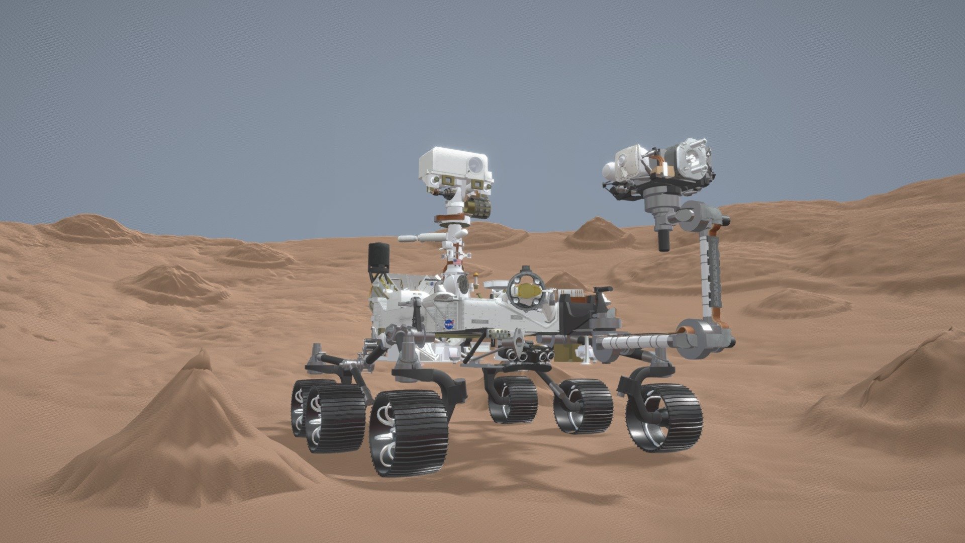 Perseverance rover on Mars