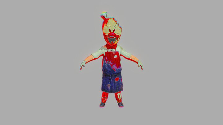 Ice-scream-horror-game-rod red color Nightmare 3D Model