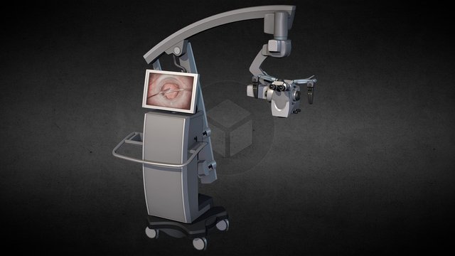 Large Operating Microscope 3DS 3D Model