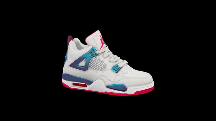 Colorful athletic shoe 3D Model