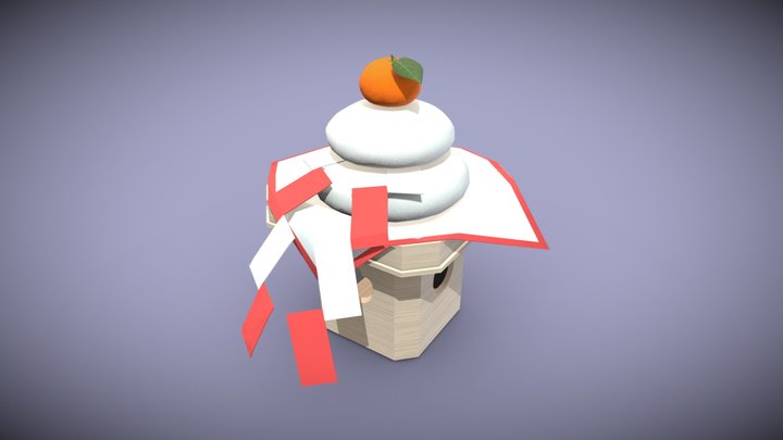 Kagamimochi – Japanese New Year Decoration 3D Model