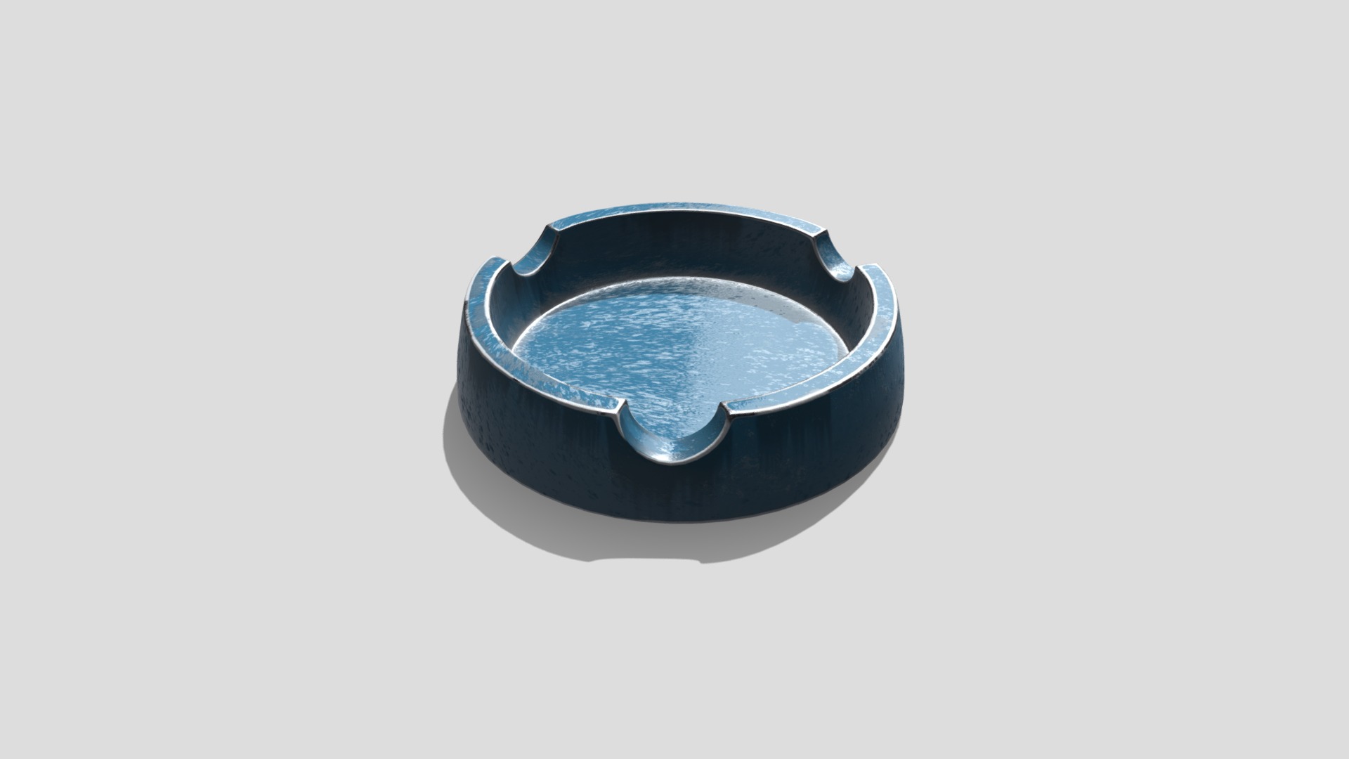 3D model Realistic Ashtray - This is a 3D model of the Realistic Ashtray. The 3D model is about a ring on a white background.