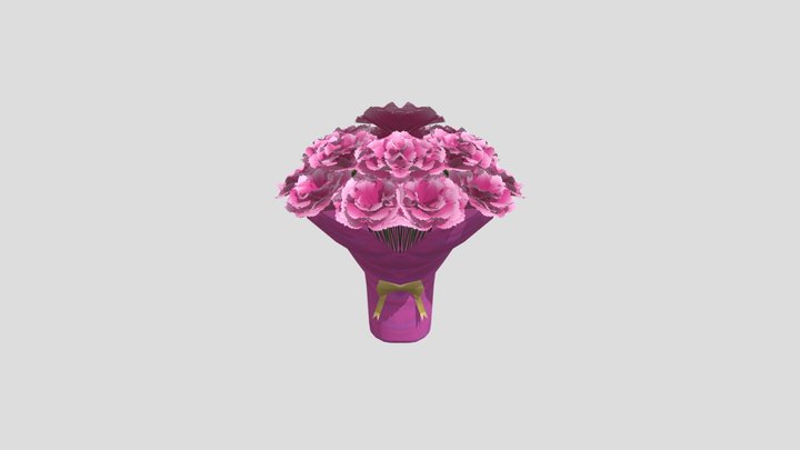 Potted carnation mixed 3D Model
