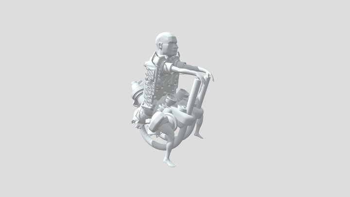 Twofaced humanoid 3D Model