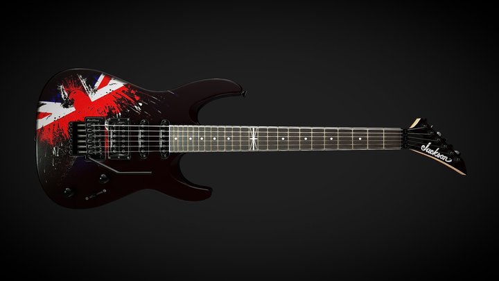 Electric Guitar Jackson Dinky (British Eagle) 3D Model