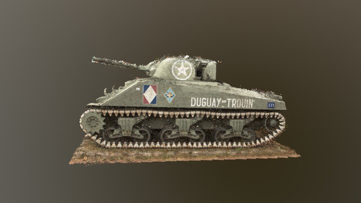 Tank WWII Dijon 3D Model