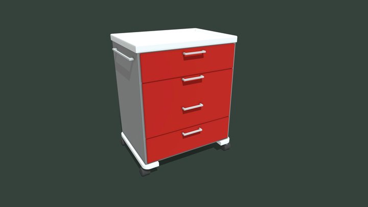 Cabinet on wheels 3D Model