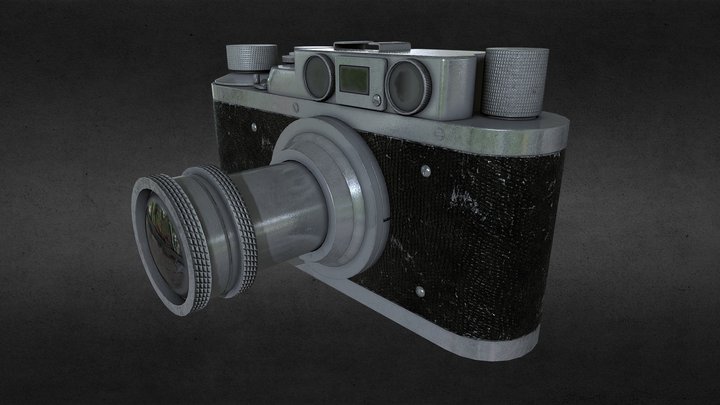 Old soviet camera FED 3D Model