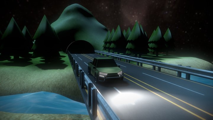 Game Environment - Highway 3D Model