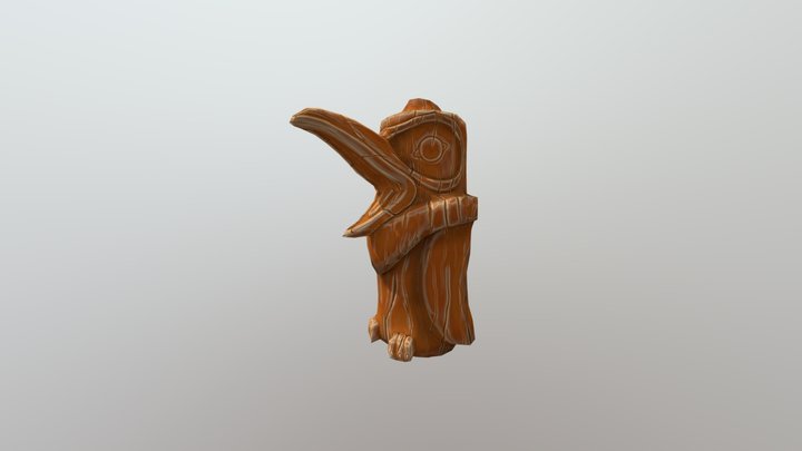 Raven totem 3D Model