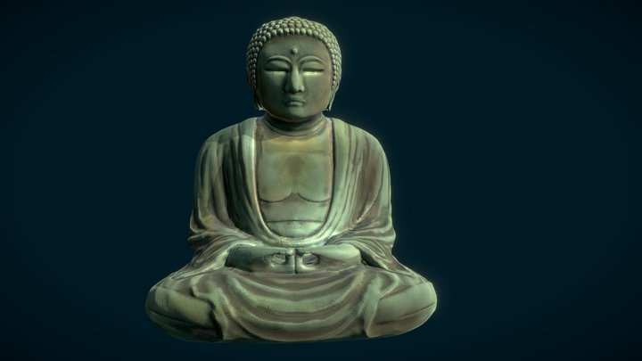 Kamakura Buddha Statue 3D Model
