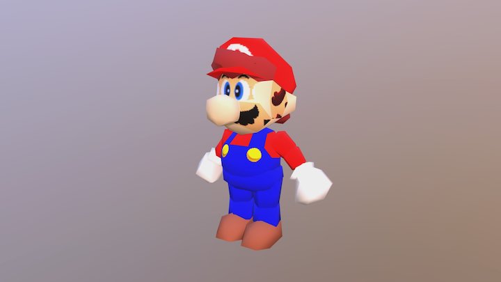 Nintendo 64 - Super Mario 64 - Mario (1) 3D Model