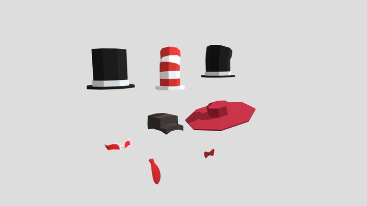 Ducky Hats 3D Model