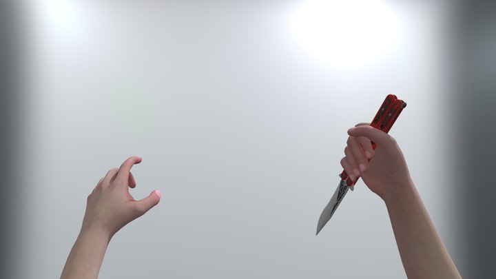 FPS butterfly knife 3D Model