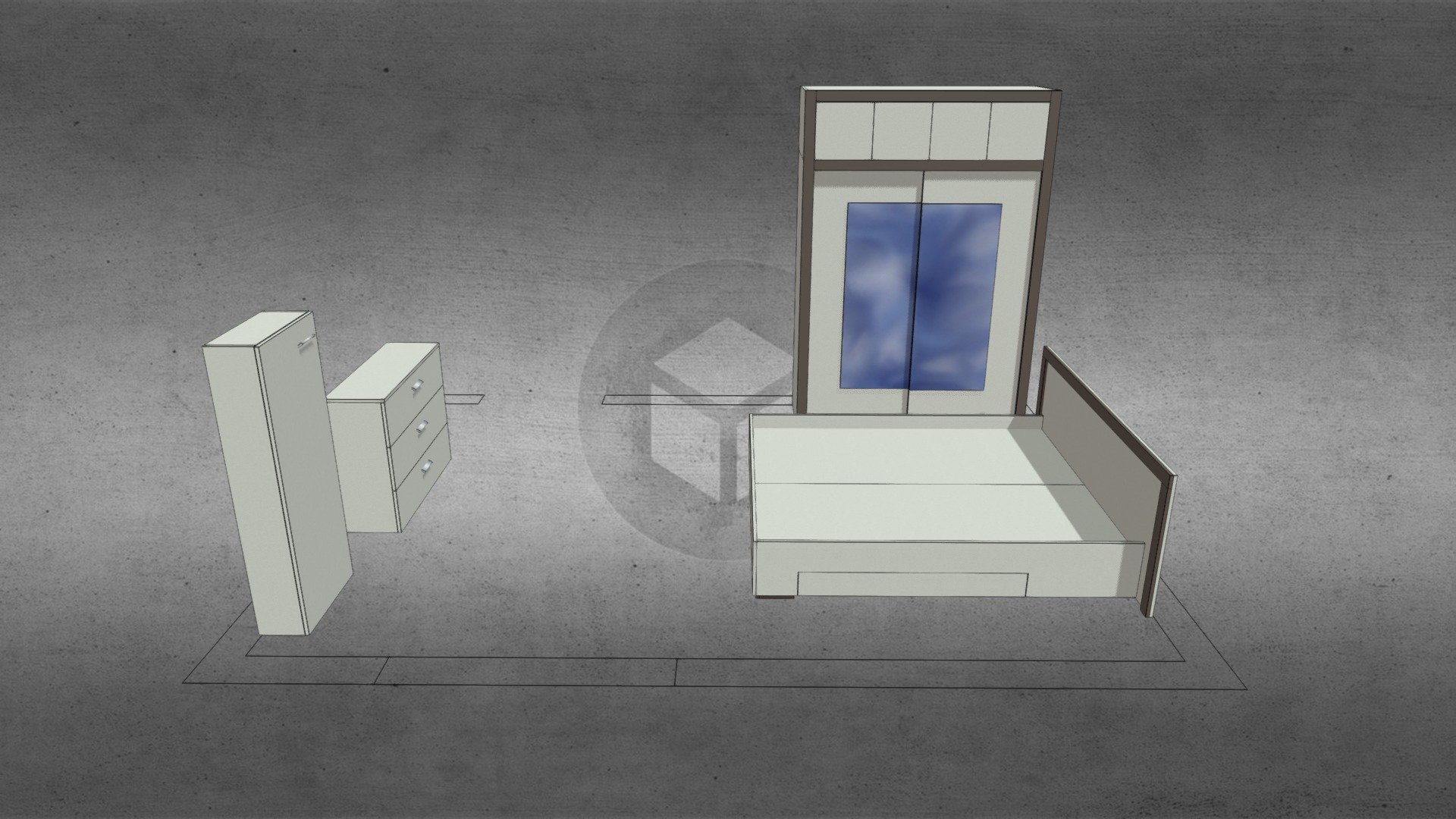 Dormitor FO — Sketchfab embed 3D viewer