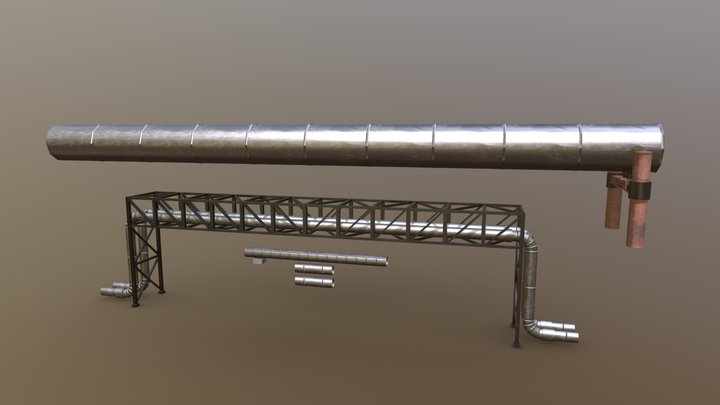 Oil Pipes Pack [Game Ready] 3D Model