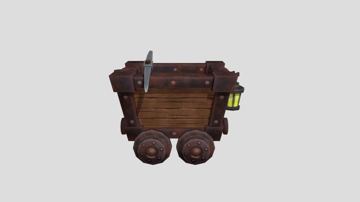 Western mine cart 3D Model