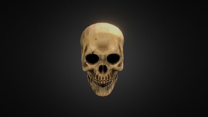 LowPoly Skull 3D Model