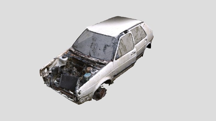 Wrecked car 1_VHU 3D Model