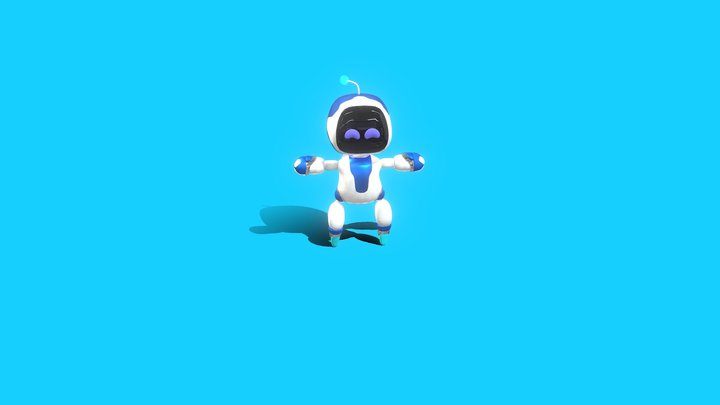 Low Poly Astrobot 3D Model