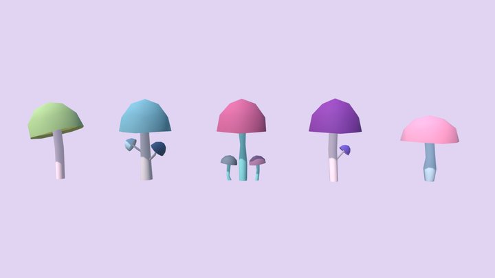 Mushroom Pack #2 [Stylized] 3D Model