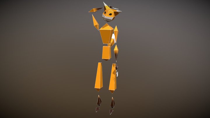 Low Poly Fox 3D Model
